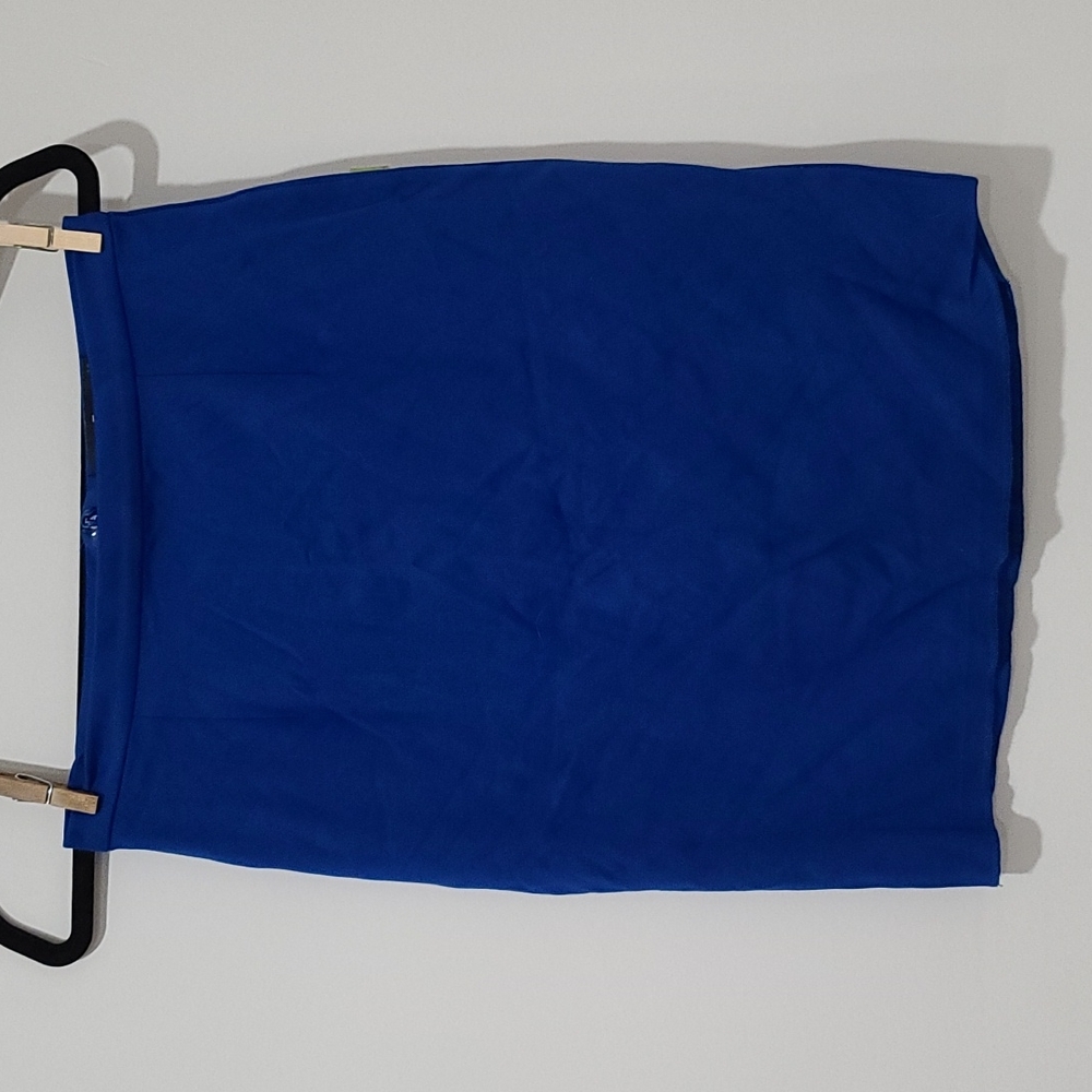 Blue pencil skirt